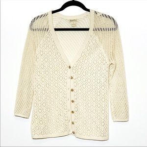 Lucky Cream Cardigan Size-  Medium